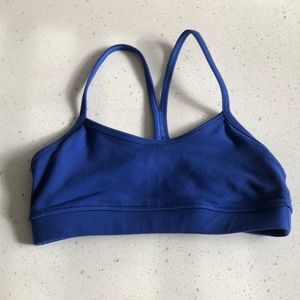 Blue Lululemon Flow Y sports bra